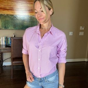 Beautiful striped button up top great for travel.